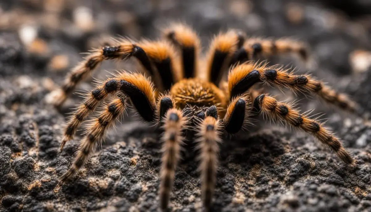 tarantula with urticating hairs