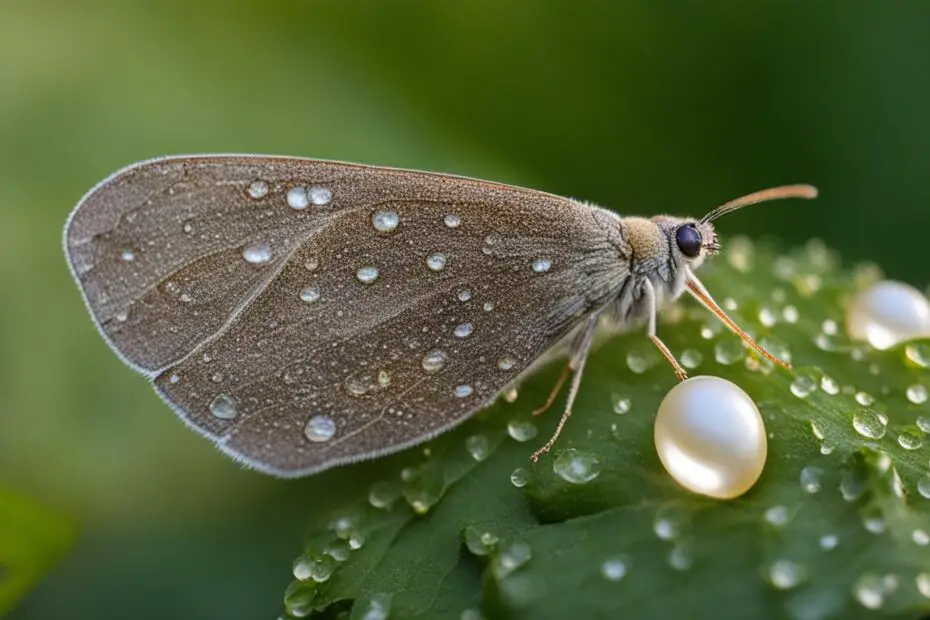 moth lays eggs