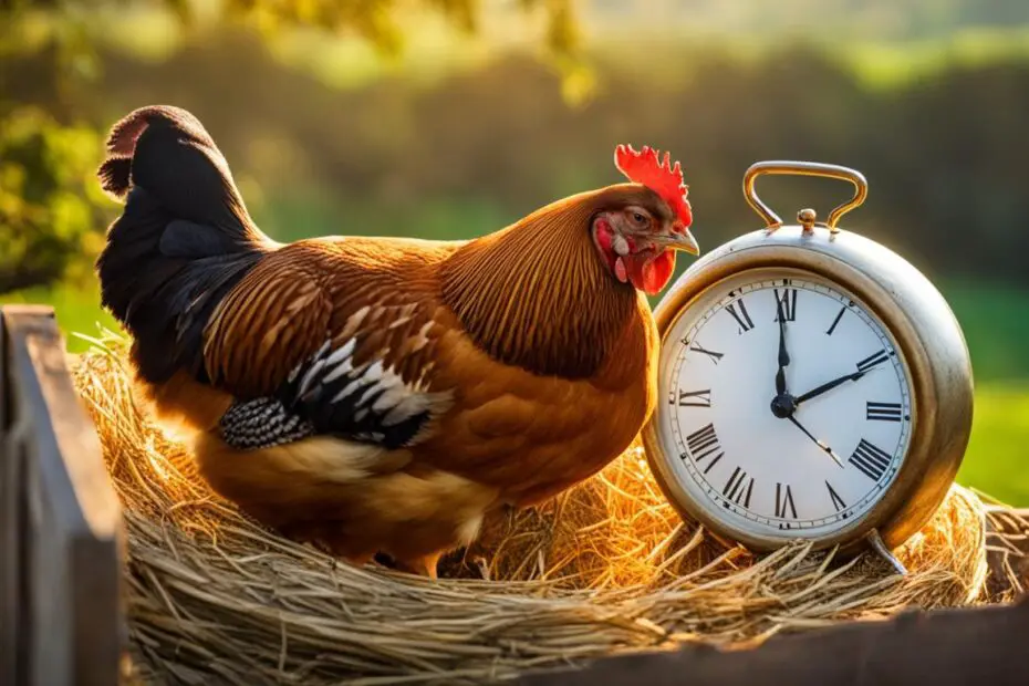 what time of day do chickens lay eggs